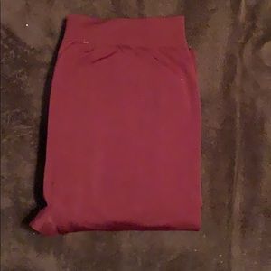Burgundy leggings